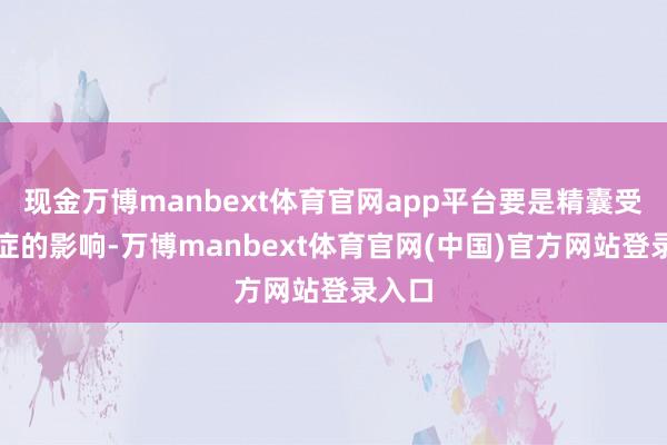 现金万博manbext体育官网app平台要是精囊受到炎症的影响-万博manbext体育官网(中国)官方网站登录入口