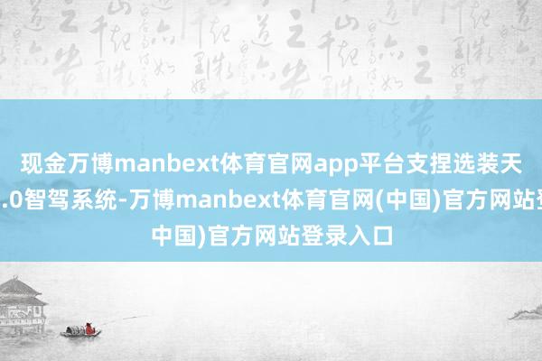 现金万博manbext体育官网app平台支捏选装天使之眼5.0智驾系统-万博manbext体育官网(中国)官方网站登录入口