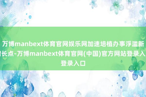 万博manbext体育官网娱乐网加速培植办事浮滥新增长点-万博manbext体育官网(中国)官方网站登录入口