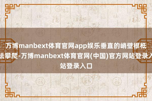 万博manbext体育官网app娱乐垂直的峭壁根柢无法攀爬-万博manbext体育官网(中国)官方网站登录入口