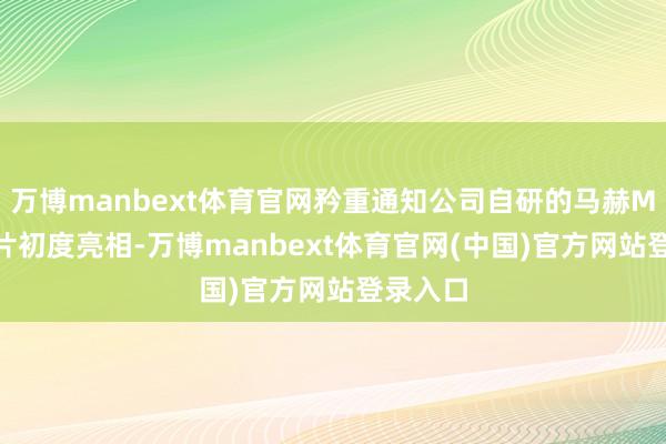 万博manbext体育官网矜重通知公司自研的马赫M100芯片初度亮相-万博manbext体育官网(中国)官方网站登录入口