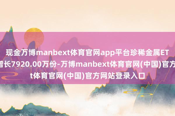 现金万博manbext体育官网app平台珍稀金属ETF近半年份额增长7920.00万份-万博manbext体育官网(中国)官方网站登录入口