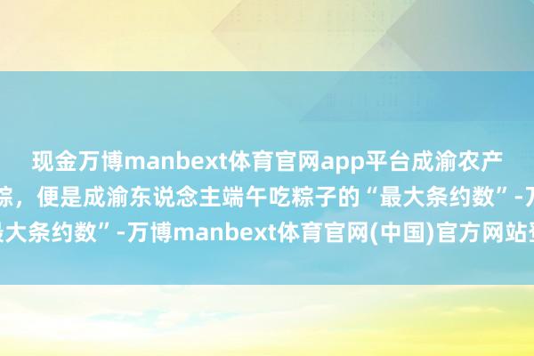 现金万博manbext体育官网app平台成渝农产物销耗趋势发达丨豆沙粽，便是成渝东说念主端午吃粽子的“最大条约数”-万博manbext体育官网(中国)官方网站登录入口