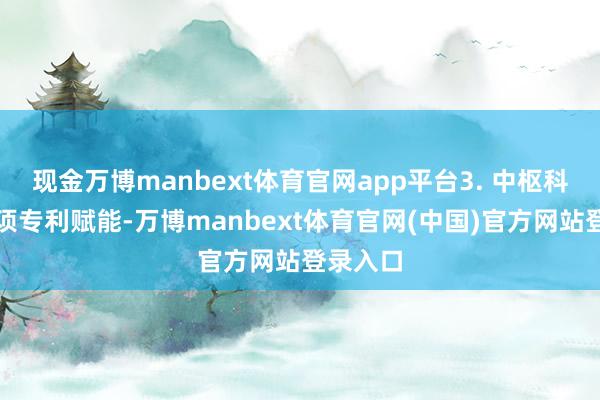 现金万博manbext体育官网app平台3. 中枢科技:三项专利赋能-万博manbext体育官网(中国)官方网站登录入口